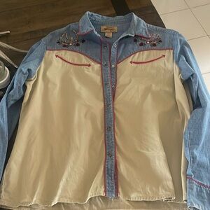 Pre-loved Vintage Wrangler Western Button Down Size XL